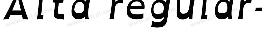 Alta regular字体转换